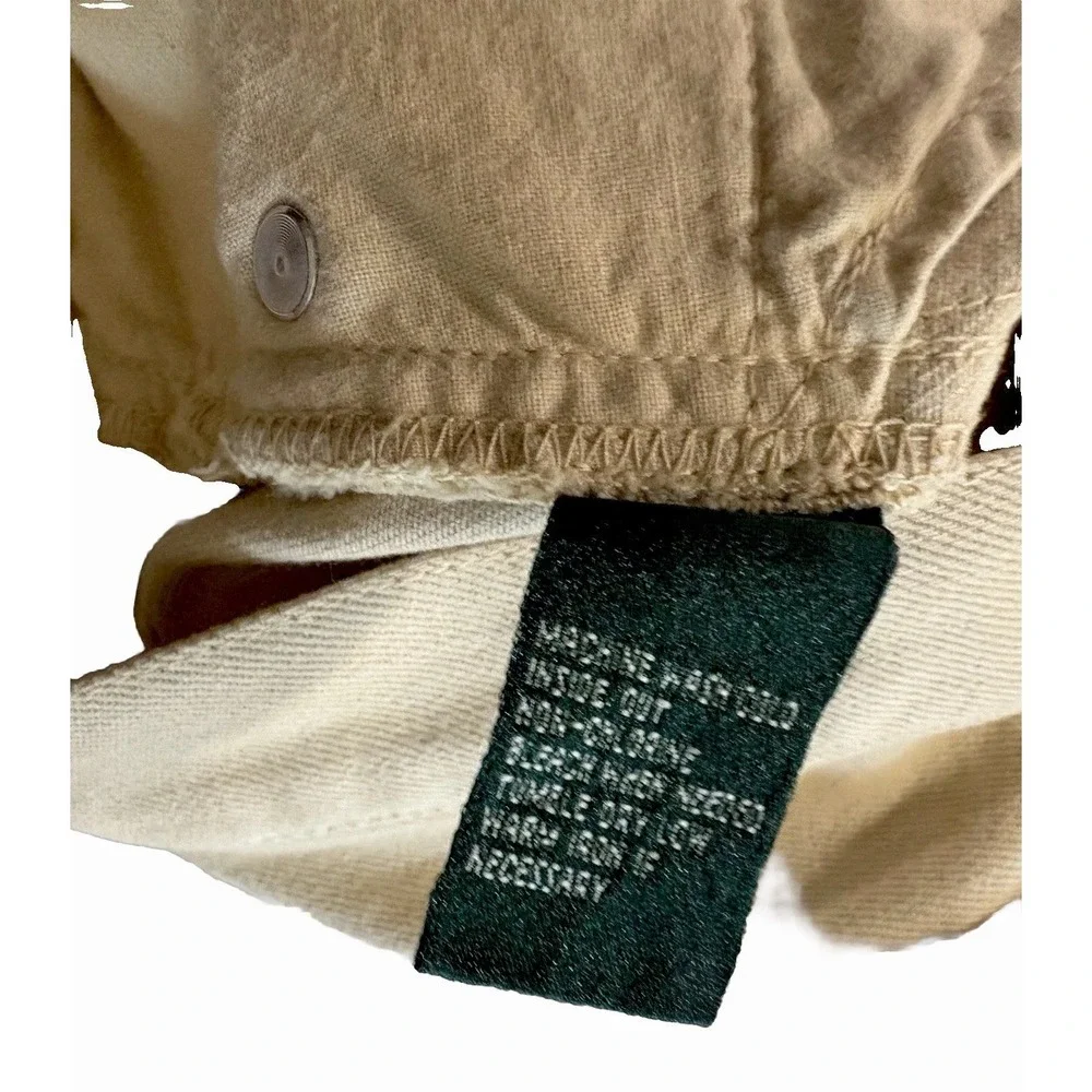 Y2K LAUREN Jeans Co 10 Sand Battenburg Lace Trim Pants Bootcut Leg Jeans Romance
